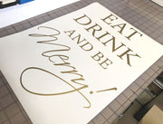 Eat, Drink, and Be Merry Wall Sticker - Perfect Décor for Your Happy Place!