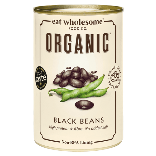 Eat Wholesome Organic Black Beans 400g – No Added Salt