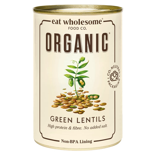 Eat Wholesome Organic Green Lentils 400g – No Added Salt
