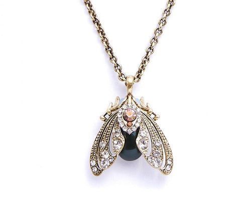 Bejewelled Moth Pendant