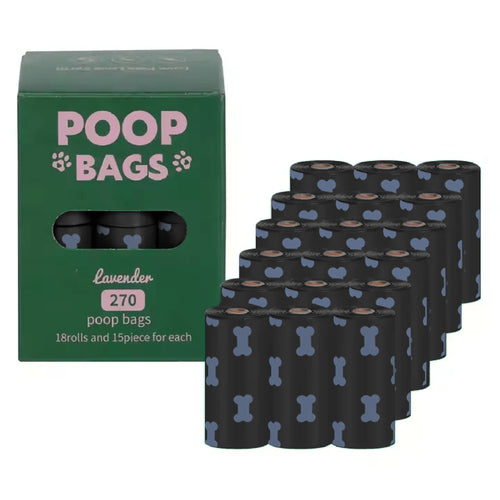 Eco-Friendly Lavender-Scented Dog Waste Bags - 270 Bags