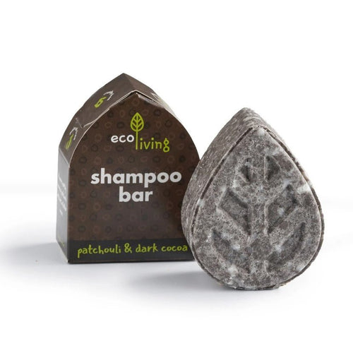 Eco Living Solid Shampoo Patchouli & Dark Cocoa - Plastic Free Vegan Shampoo Bars