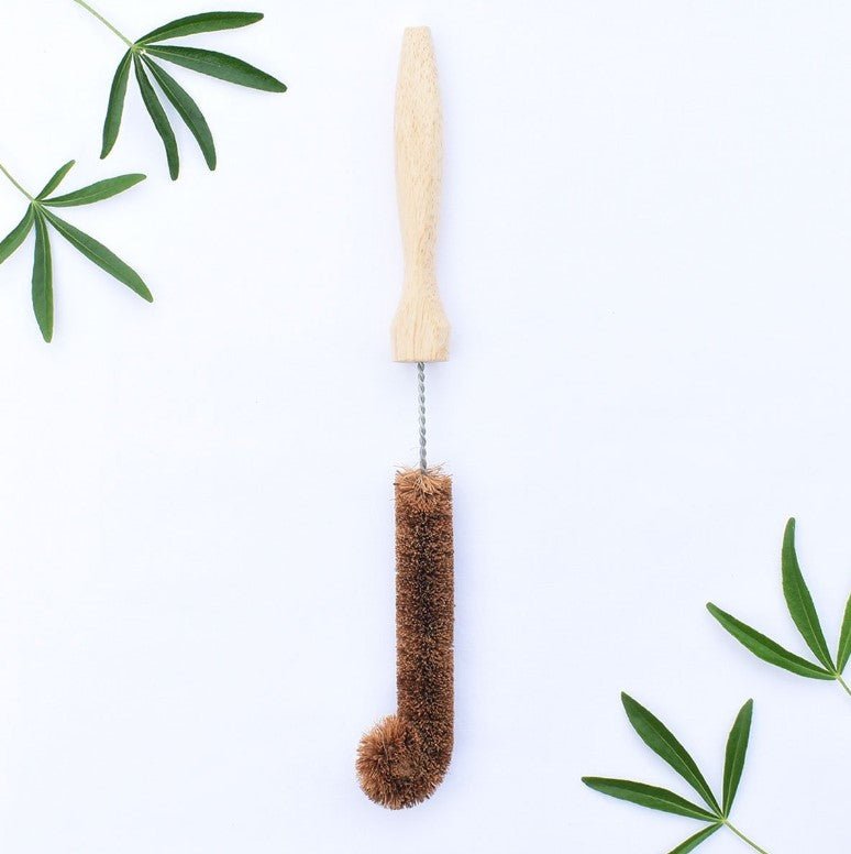 EcoCoconut Plastic Free Bottle Brush, Eco Friendly Washing Brush