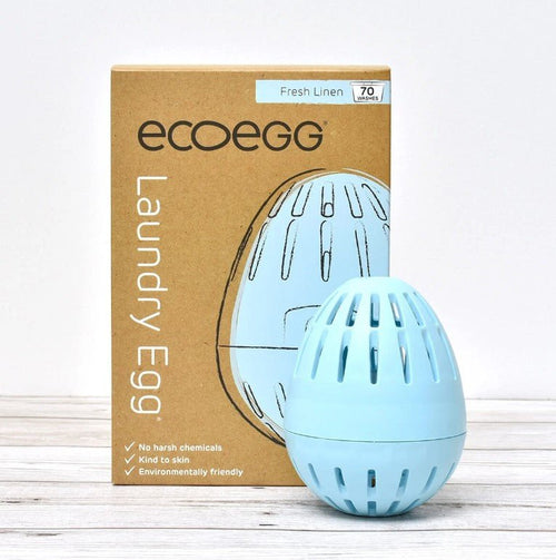 ECOEGG Laundry Egg Washing Detergent Fresh Linen - Plastic Free Eco Washing Egg, 70 Washes