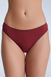 Organic Jacquard Lace Trimmed Slip