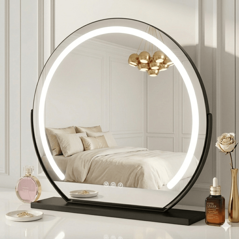 Elara LED Vanity Mirror Black