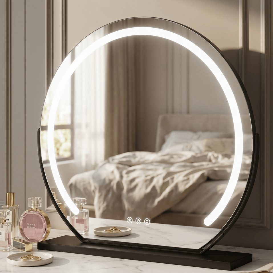 Elara LED Vanity Mirror Black