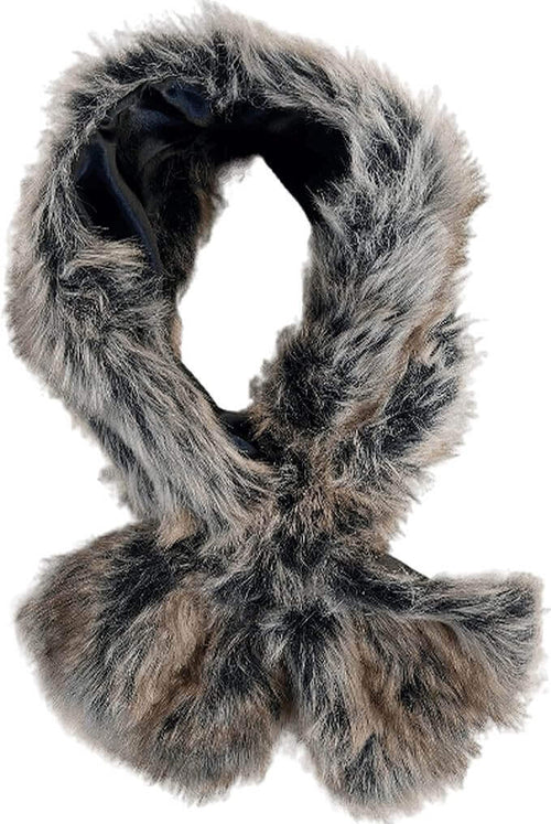 Sock Stack Elegant Faux Fur Winter Scarf Wrap Collar Shawl For Women Paris Style Neck