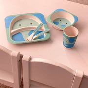 Elephant Bamboo Kids Dinner Set – 5 Piece Eco-Friendly Tableware