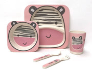 Elephant Bamboo Kids Dinner Set – 5 Piece Eco-Friendly Tableware