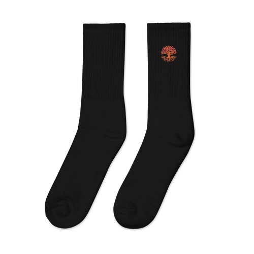 Roots Embroidered socks