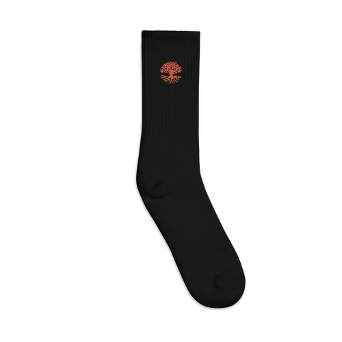 Roots Embroidered socks