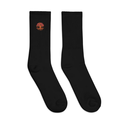 Roots Embroidered socks