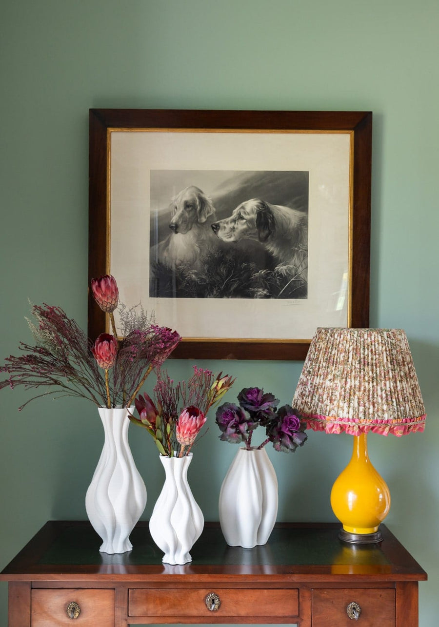 Emilie White Twisted Ceramic Vase