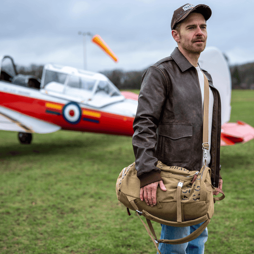 Beige 'Aviation' Duffle Bag