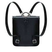 Handmade Leather City Backpack - Black Executive