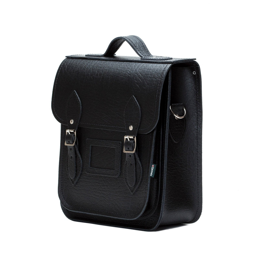 Handmade Leather City Backpack - Black Executive