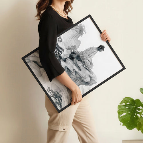 Extra Large Framed Wall Art | Set of 2 Asian Inspired Wall art Prints