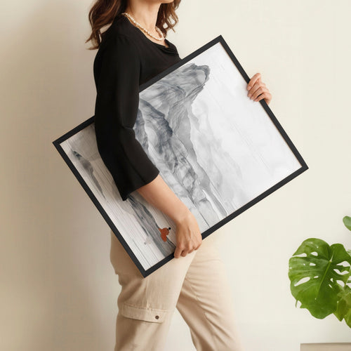 Extra Large Wall Art Framed | Set of 3 Asian Inspired Wall art Prints