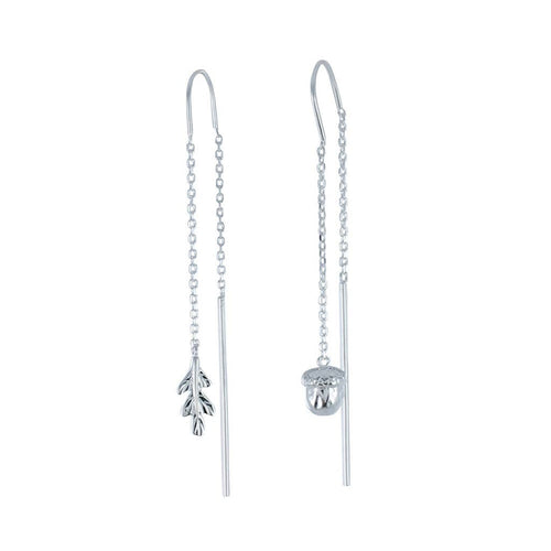 Falling Oak Leaf and Acorn Earrings