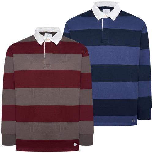 M&S Striped Cotton Rugby Shirt