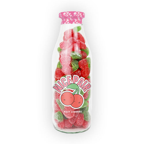 Nice Pair Fizzy Cherries Message Sweet Bottle