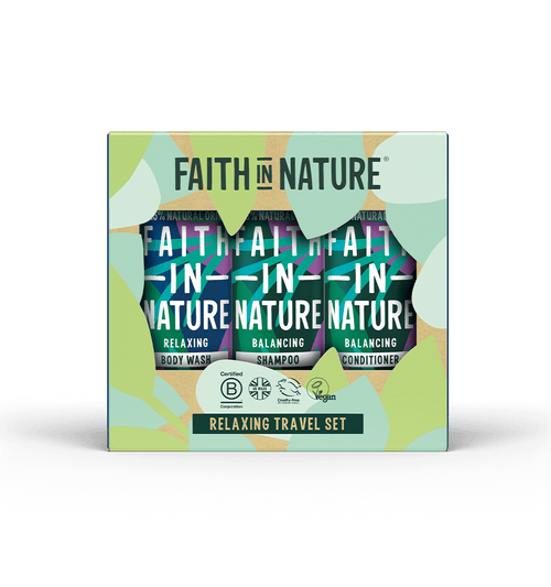 Faith In Nature Relaxing Travel Gift Set Lavender & Geranium 3 x 100ml