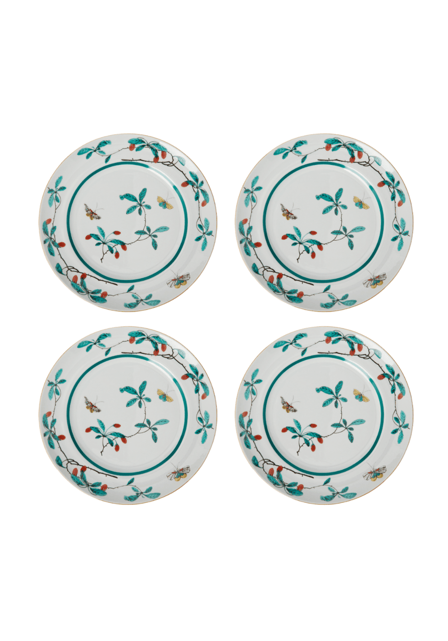 Famille Verte Dessert Plates - Set of 4