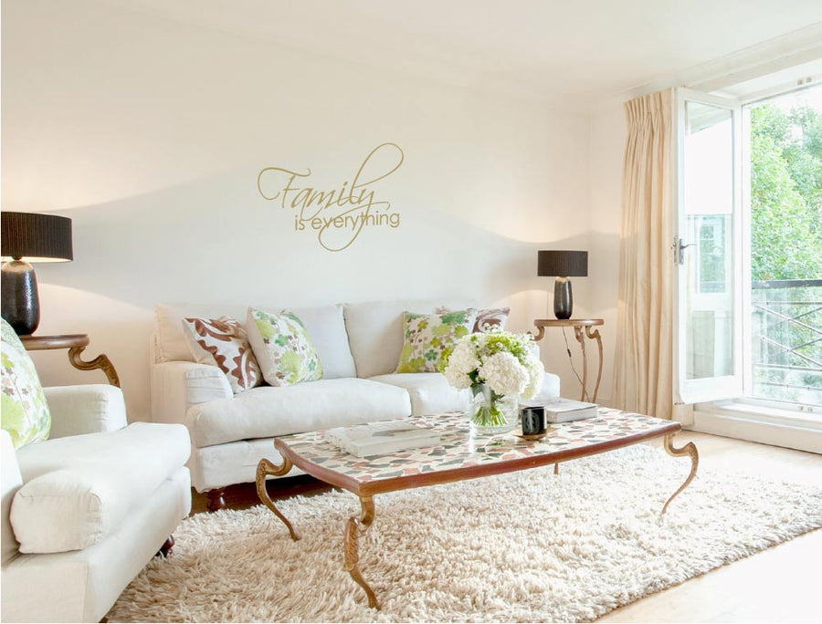 Family is Everything Wall Sticker Quote – Inspirational Home Decor