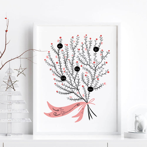 Family personalised gifts | wall art print