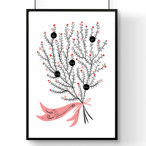 Family personalised gifts | wall art print