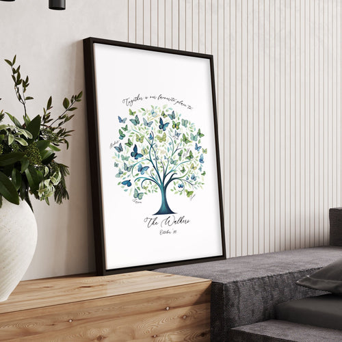 Family Tree Print | Set of 1 Botanical Wall art Prints