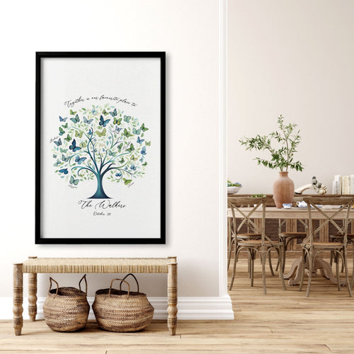 Family Tree Print | Set of 1 Botanical Wall art Prints
