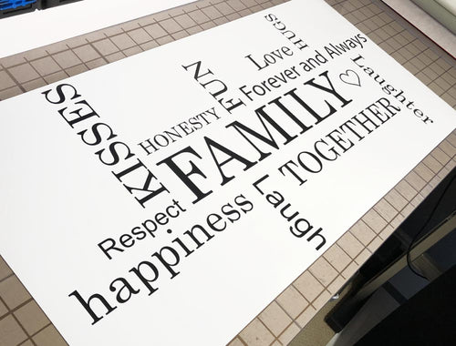 Family Word Art for Walls Sticker – Meaningful Home Wall Décor