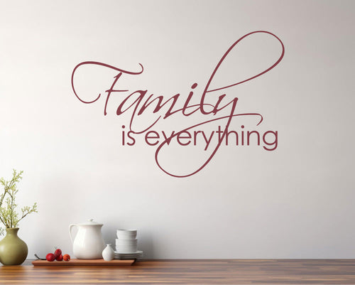 Family is Everything Wall Sticker Quote – Inspirational Home Decor