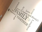 Family Word Art for Walls Sticker – Meaningful Home Wall Décor