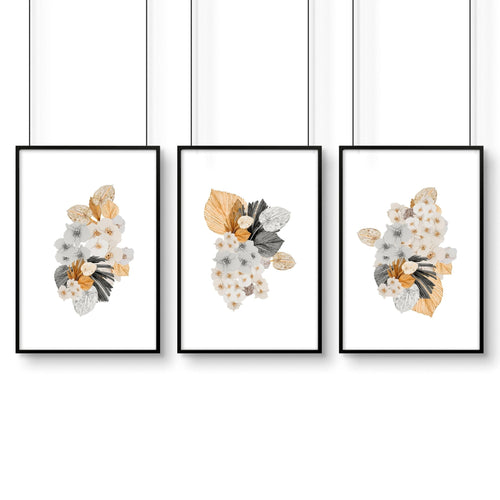 Wall pictures bedroom | set of 3 unique wall art