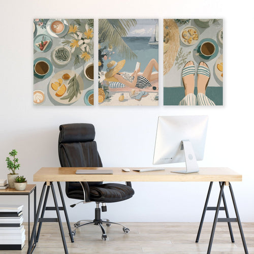 Feature Wall Art | Set of 3 Italian Lifestyle Wall art Prints