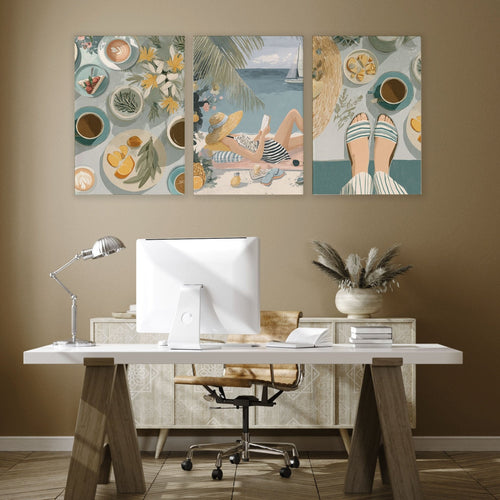 Feature Wall Art | Set of 3 Italian Lifestyle Wall art Prints