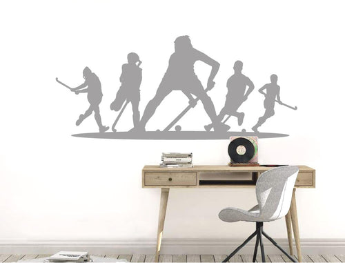 Field Hockey Wall Sticker - Transform Your Space with Dynamic Sports Art!