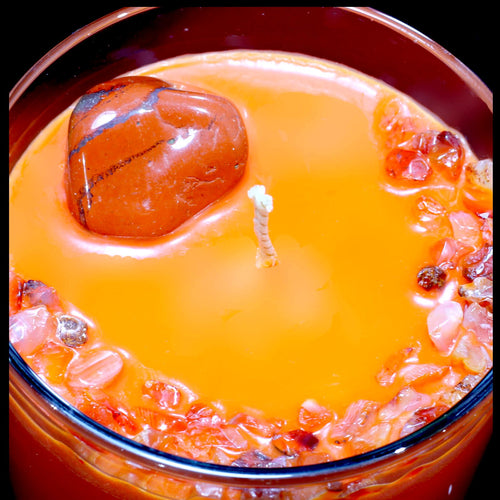 Fire Elements - Crystal Infused Scented Candle