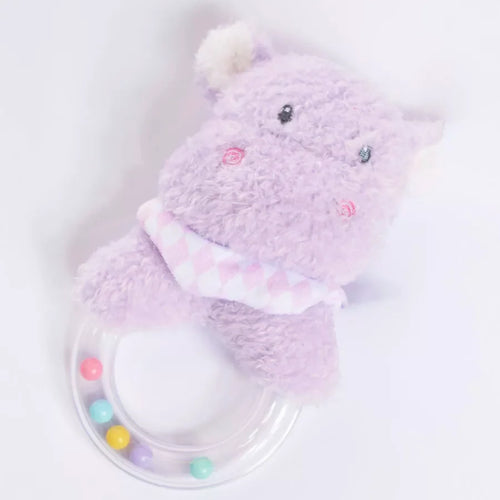 Soft Toy Hippo Rattle