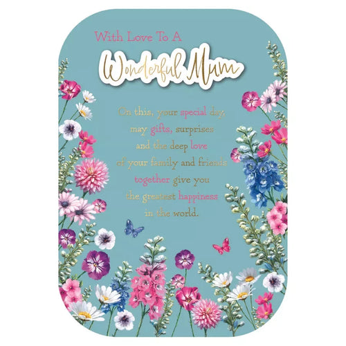WITH LOVE  TO  MY WONDERFUL MUM    BIRTHDAY  CARD