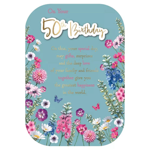 ON   YOUR  50th BIRTHDAY  CARD
