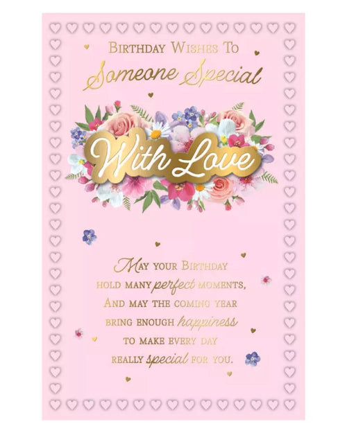 Birthday  card   Someone Special  large  6 page insert