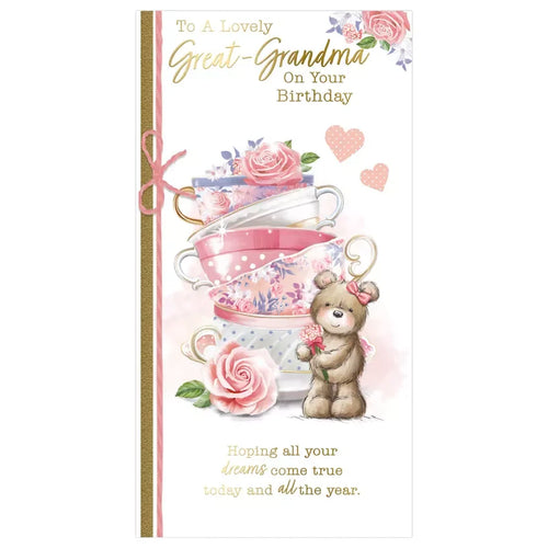 to   a  lovely  great - grandma  on your birthday  card