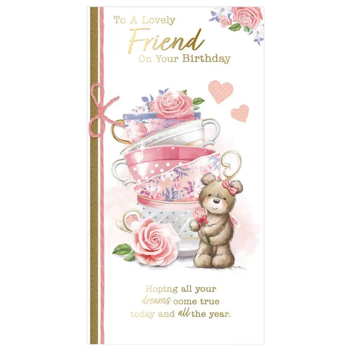 to a lovely friend  on your  birthday  card