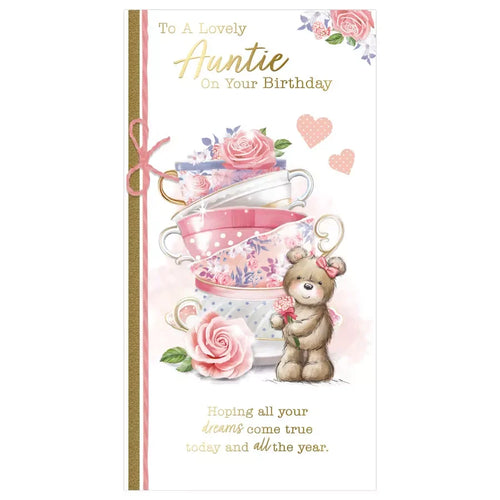 to  lovely  auntie  on your birthday card