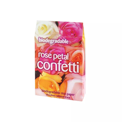 Biodegradable Rice Paper Rose Petal Confetti    3  packs  10g