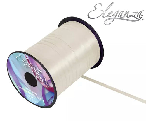Eleganza Poly Curling Ribbon 5mm x500yds No.61 Ivory